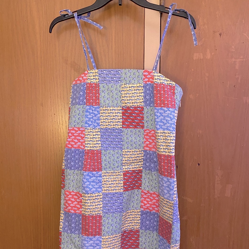 RARE Vineyard Vines Patchwork Tie Strap Dress!✨NWT